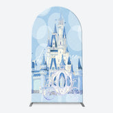 Aperturee - Blue Pink Castle Gender Reveal Arch Backdrop Kit